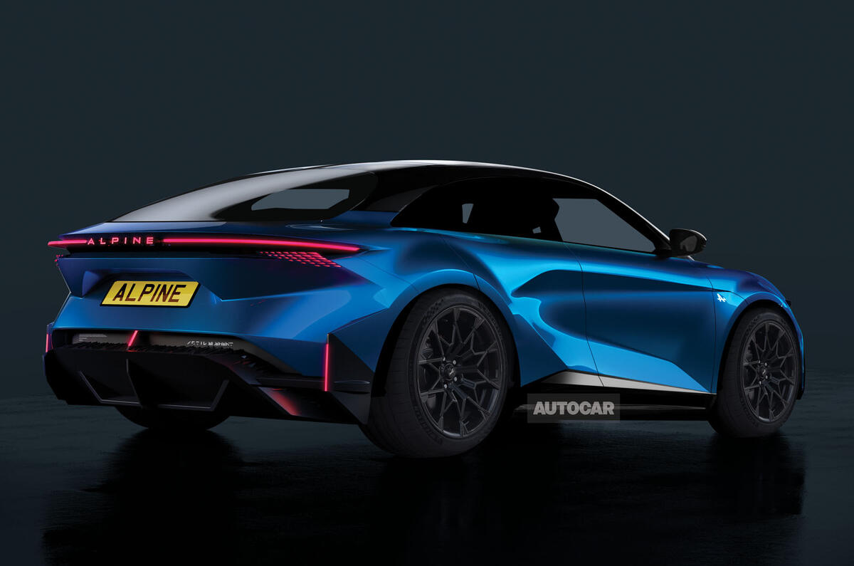 Alpine A310 Autocar render rear quarter