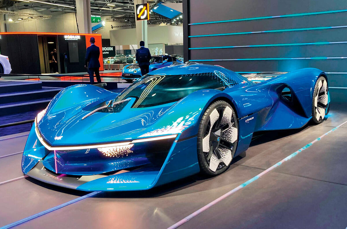 Alpine Alpenglow 2022 front quarter static Paris motor show Alpine Alpenglow 2022 front quarter static Paris motor show