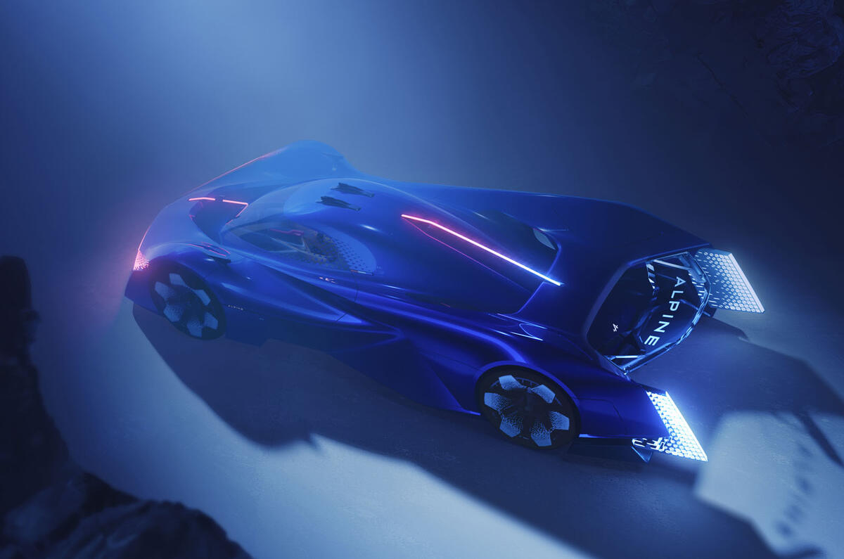 Alpine Alpenglow concept render rear top down Alpine Alpenglow concept render rear top down