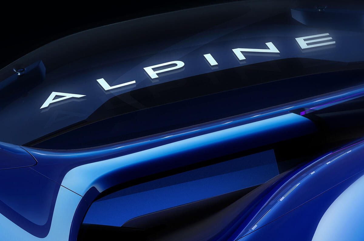 Alpine Alpenglow concept render spoiler detail Alpine Alpenglow concept render spoiler detail
