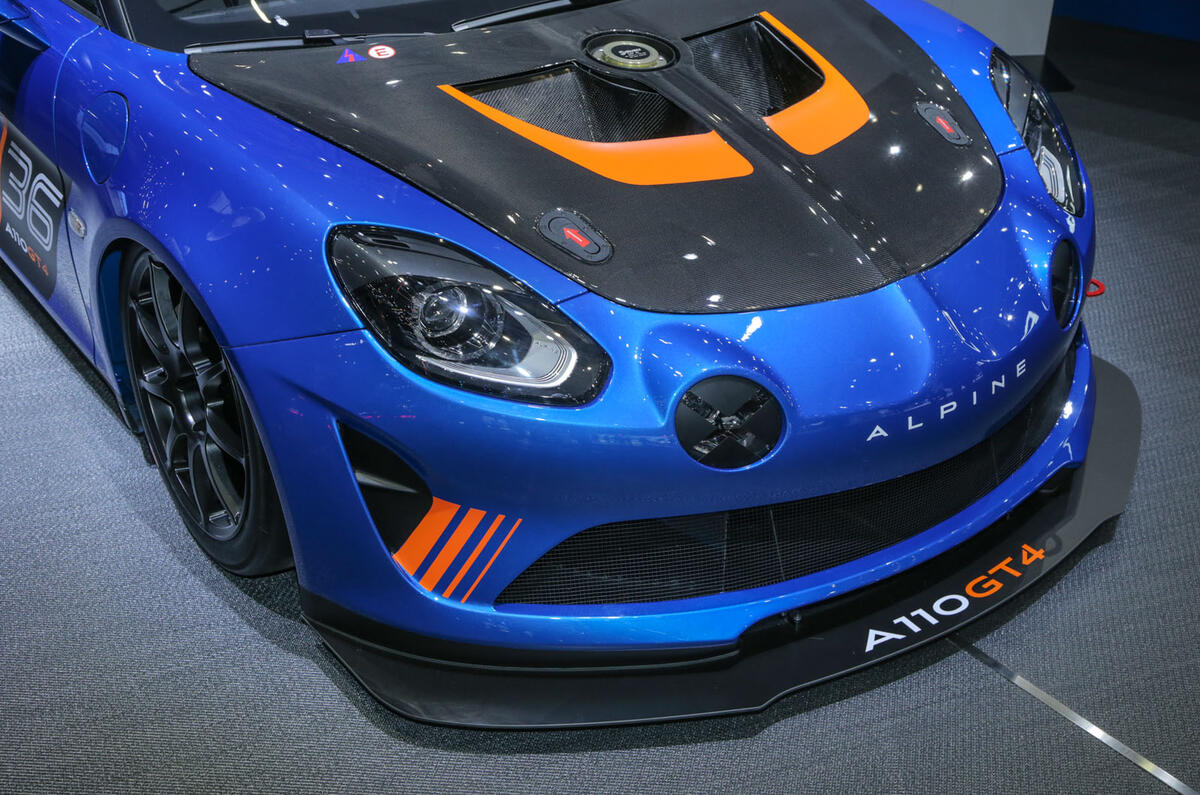 Alpine A110: GT4 and Cup motorsport versions of sports car shown at Goodwood