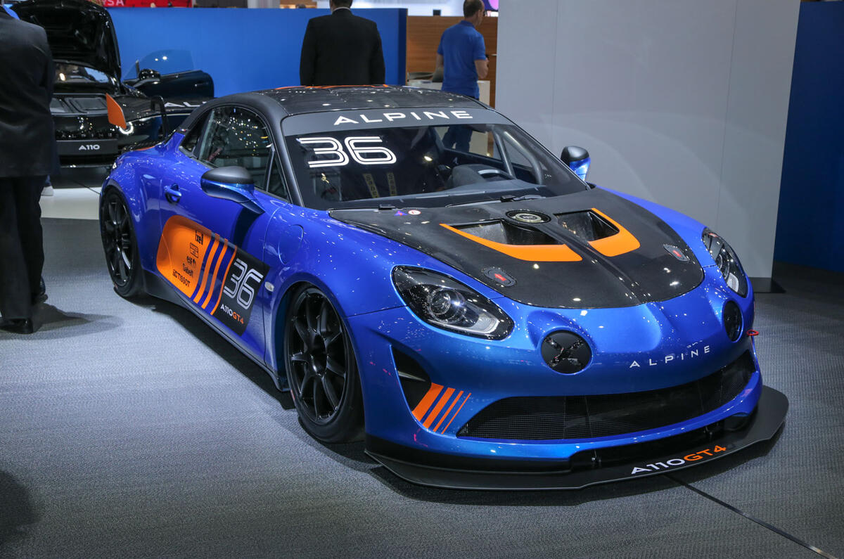 Alpine A110: GT4 and Cup motorsport versions of sports car shown at Goodwood