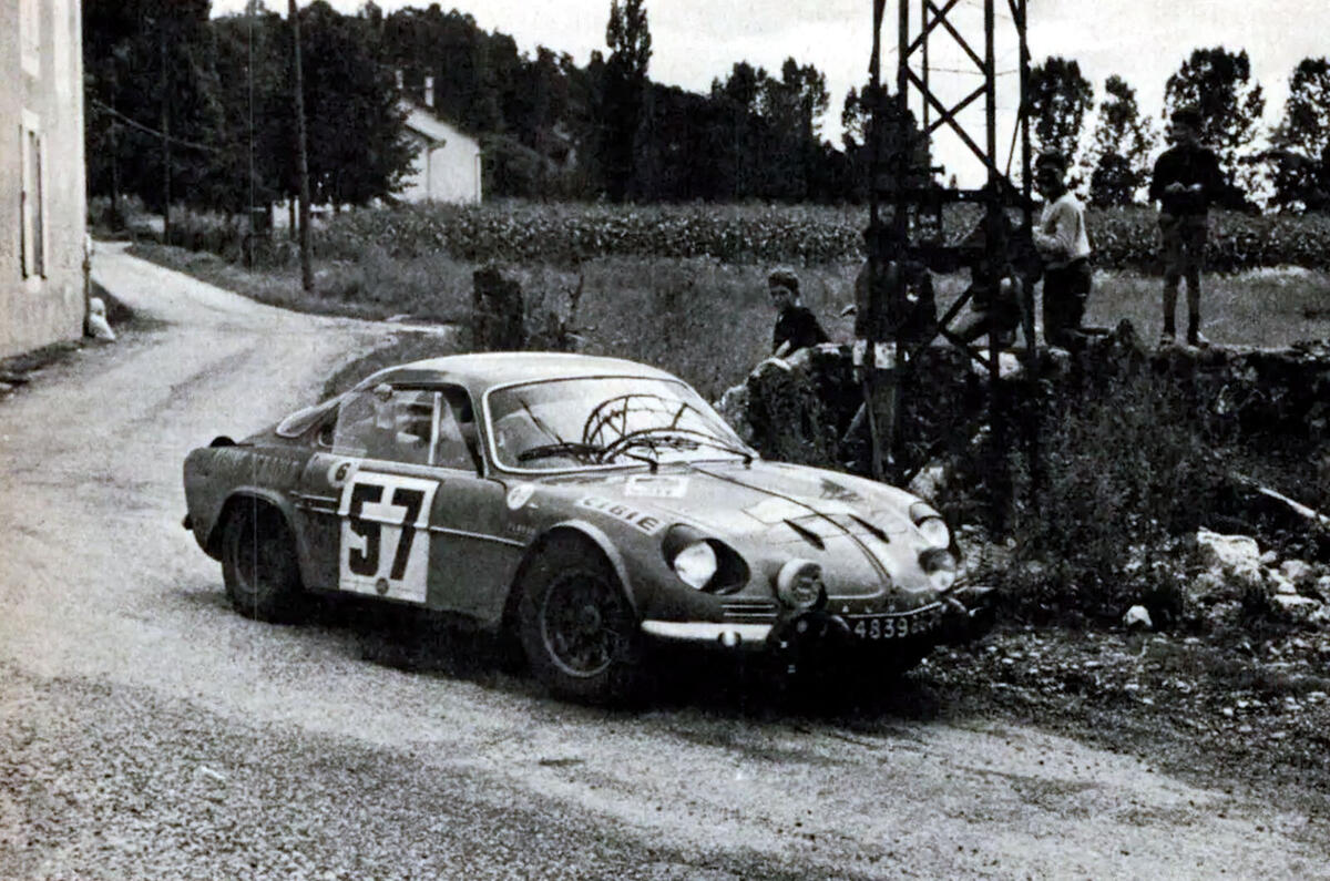 Alpine A110 front three quarter rally