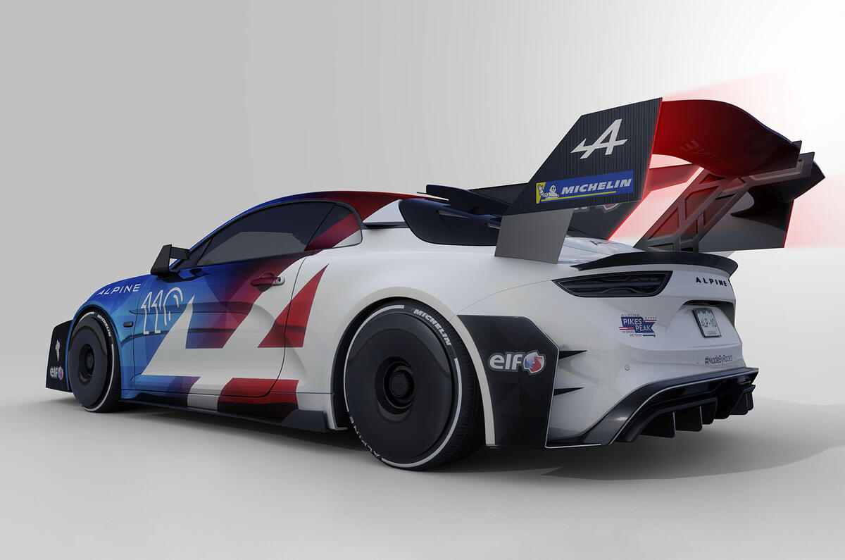 Alpine A110 Pikes Peak rear three quarter Alpine A110 Pikes Peak rear three quarter