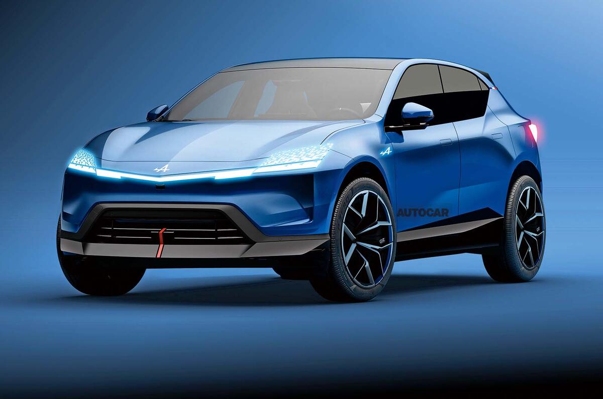 Alpine SUV render front three quarter Alpine SUV render front three quarter