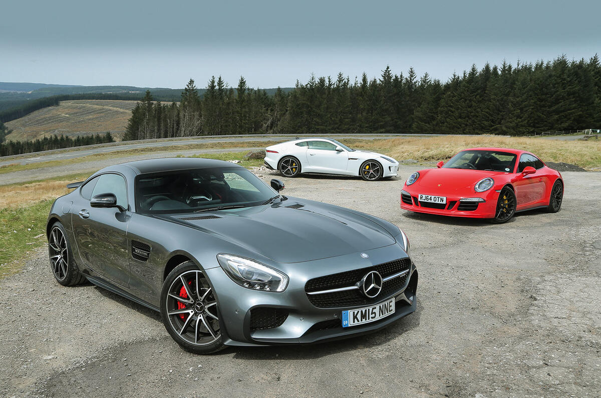 Mercedes-AMG GT S vs Porsche 911 GTS and Jaguar F-Type R ...