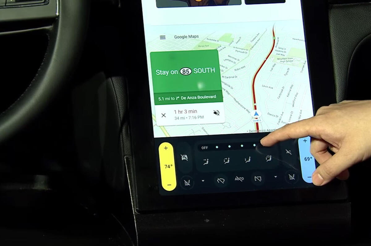 Android auto temperature control