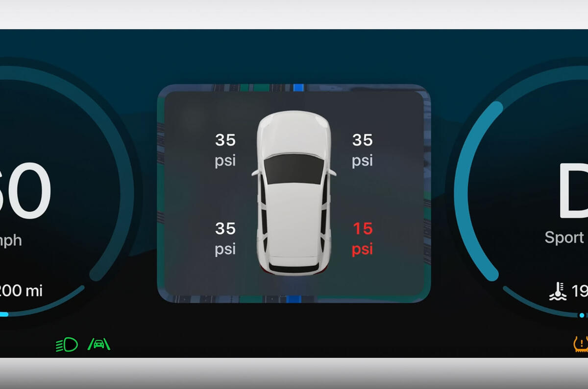 Apple Carplay next gen tyre pressure warning