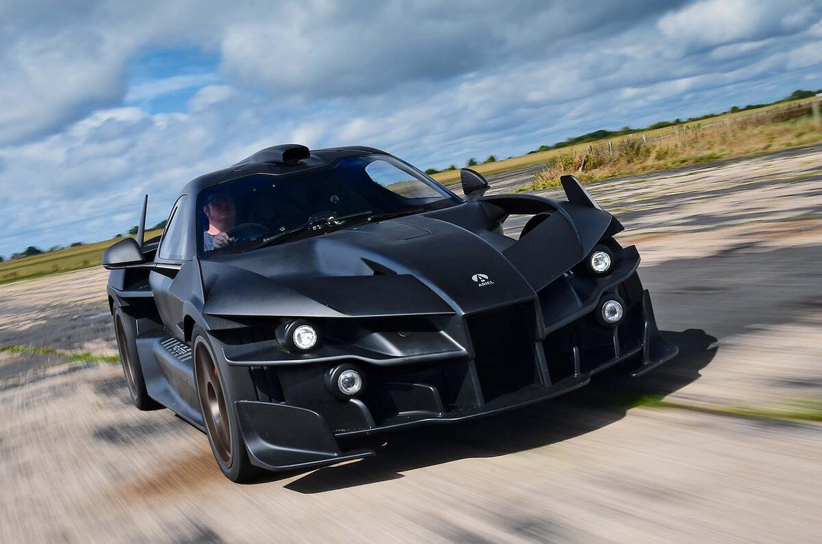 Ariel hipercar front three quarter tracking Ariel hipercar front three quarter tracking