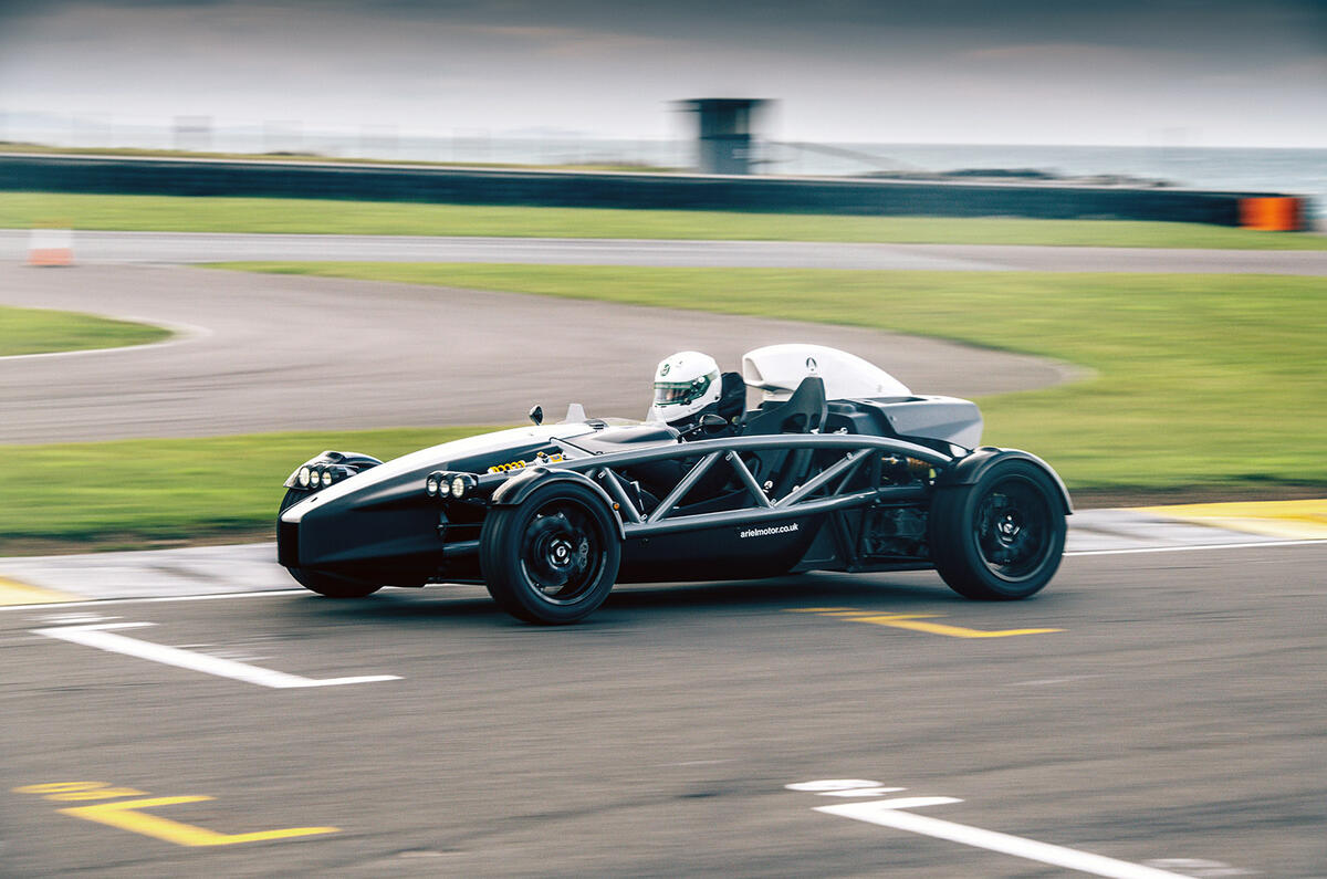 Ariel Atom 4 on track - front