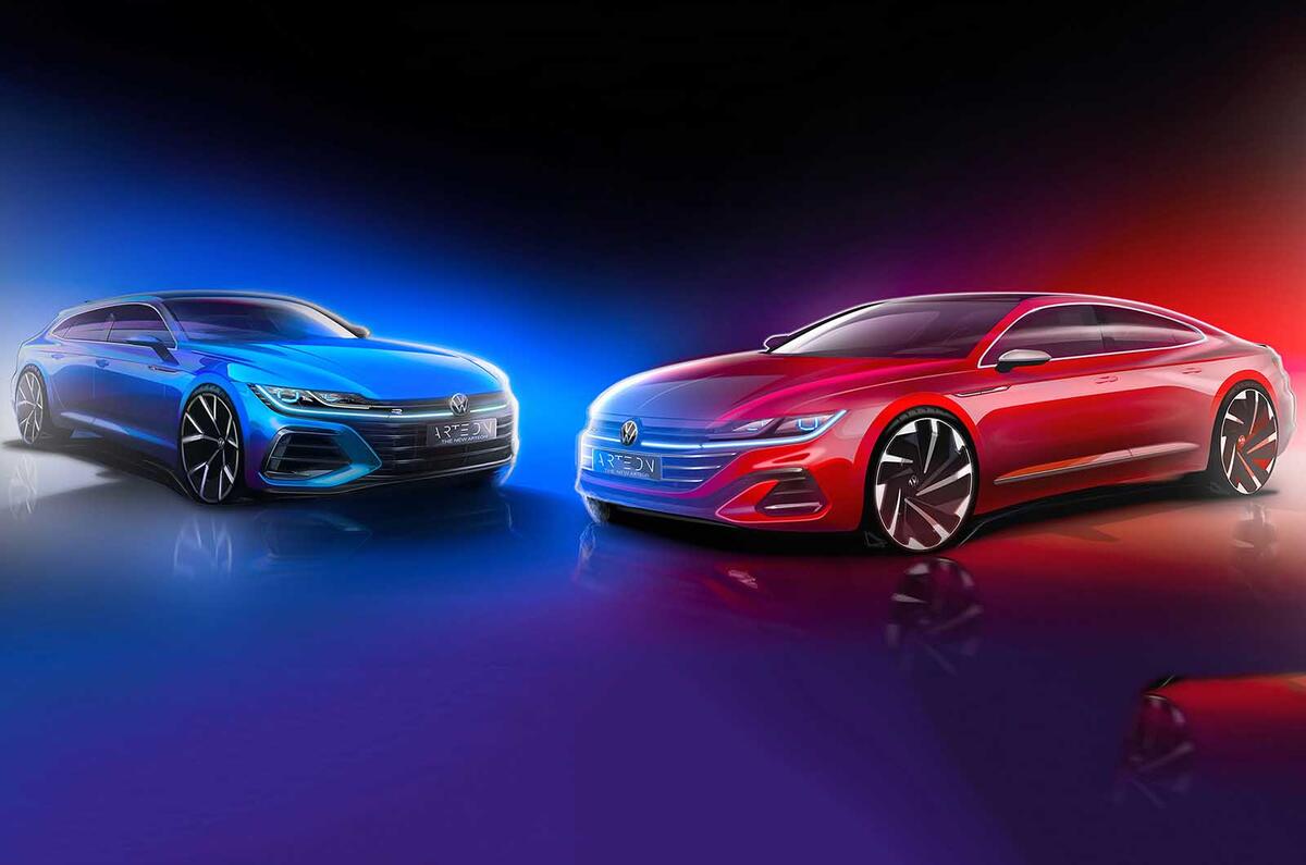 Volkswagen Arteon and Arteon Shooting Brake sketch Volkswagen Arteon and Arteon Shooting Brake sketch