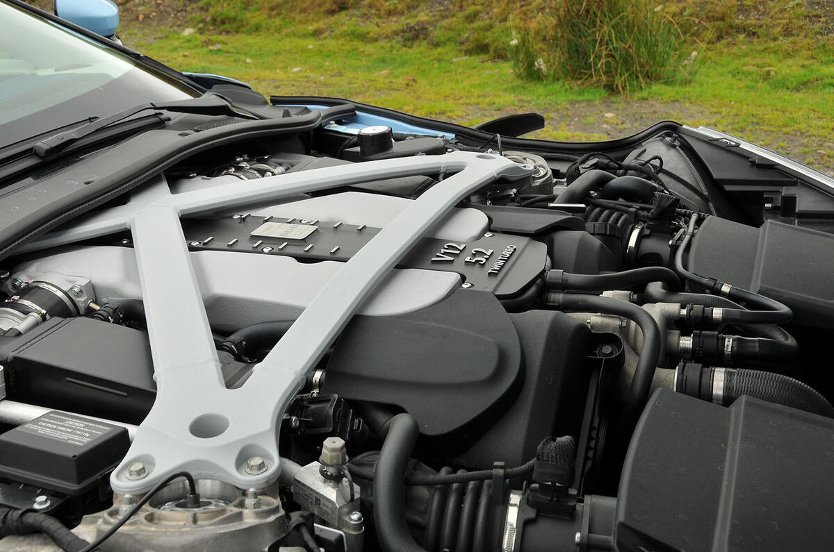 Aston Martin DB11 engine bay Aston Martin DB11 engine bay