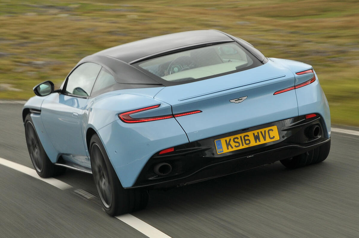 Aston Martin DB11 rear three quarter Aston Martin DB11 rear three quarter