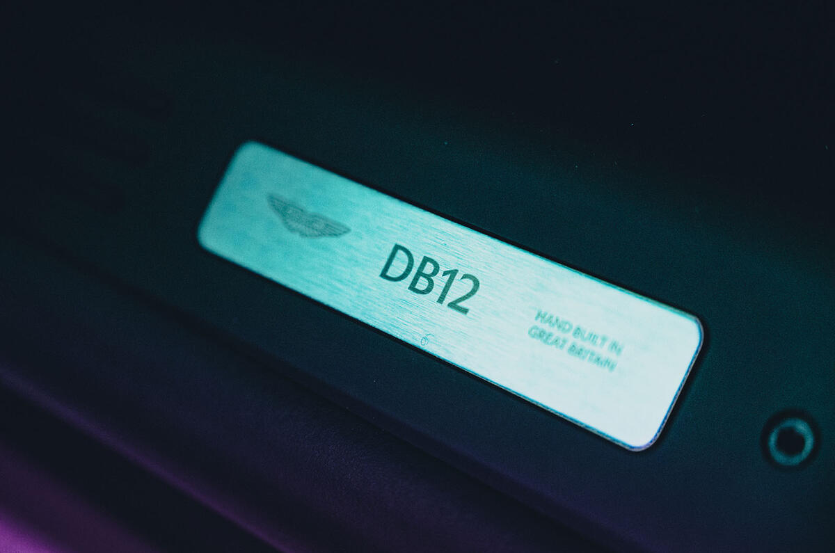Aston Martin DB12 plaque Aston Martin DB12 plaque
