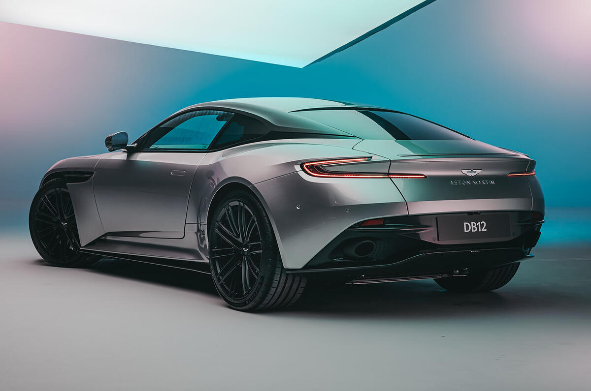 Aston Martin DB12 rear three quarter Aston Martin DB12 rear three quarter