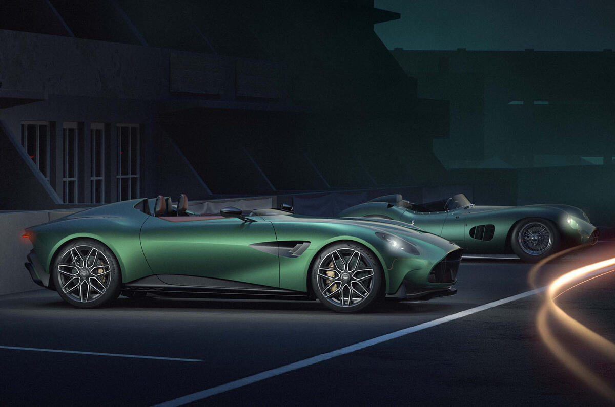 Aston Martin DBR22 2022 side with DBR1 static Aston Martin DBR22 2022 side with DBR1 static