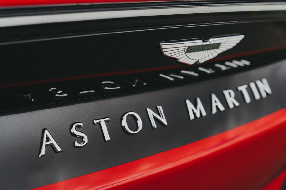 aston martin v12 vantage rear badge 0