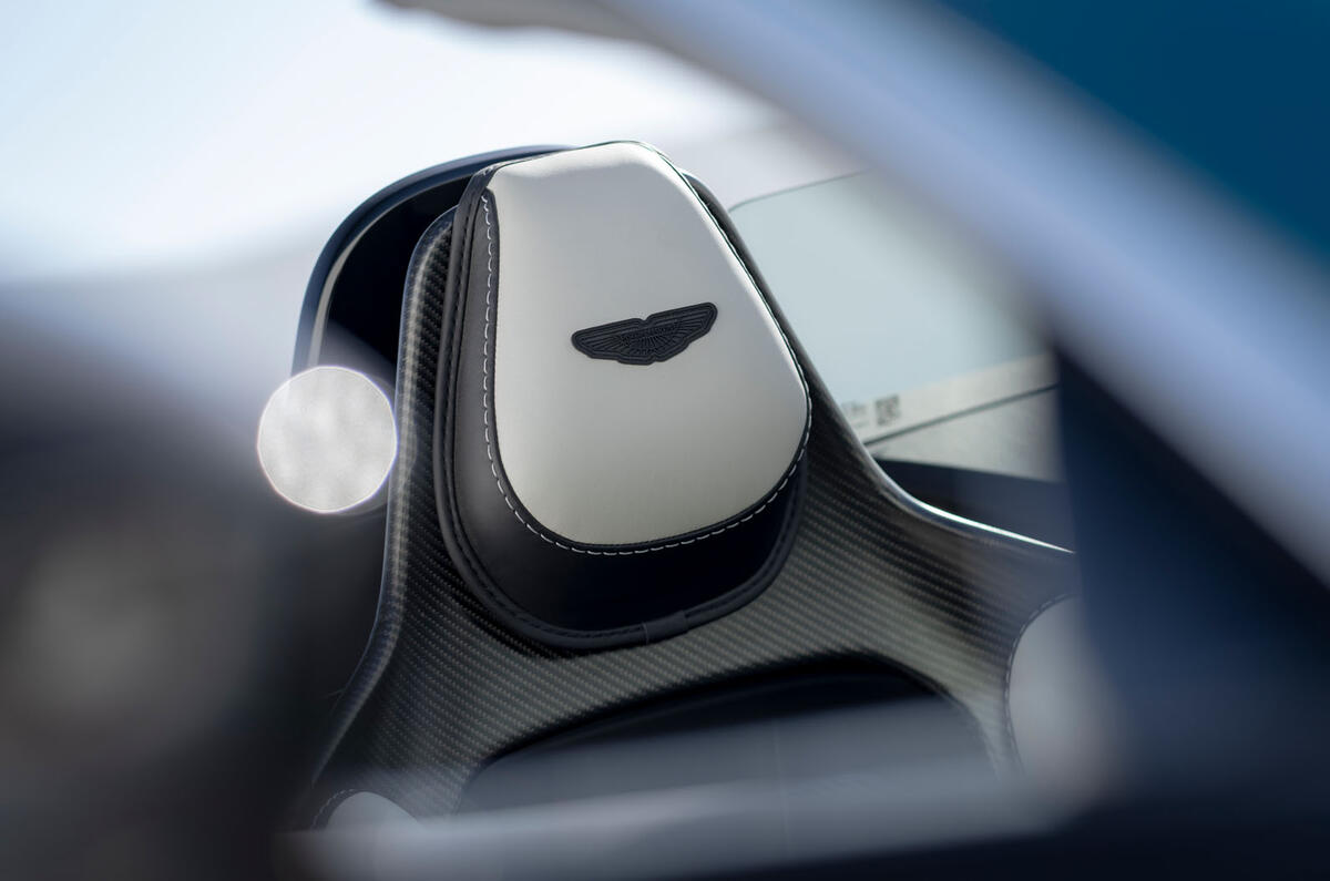 Aston Martin V12 Vantage Roadster 2022 seat detail Aston Martin V12 Vantage Roadster 2022 seat detail