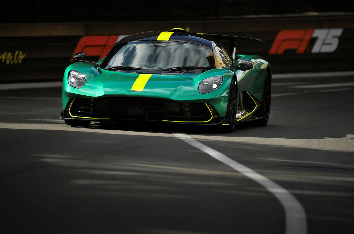 Aston Martin Valhalla Monaco front tracking low Aston Martin Valhalla Monaco front tracking low