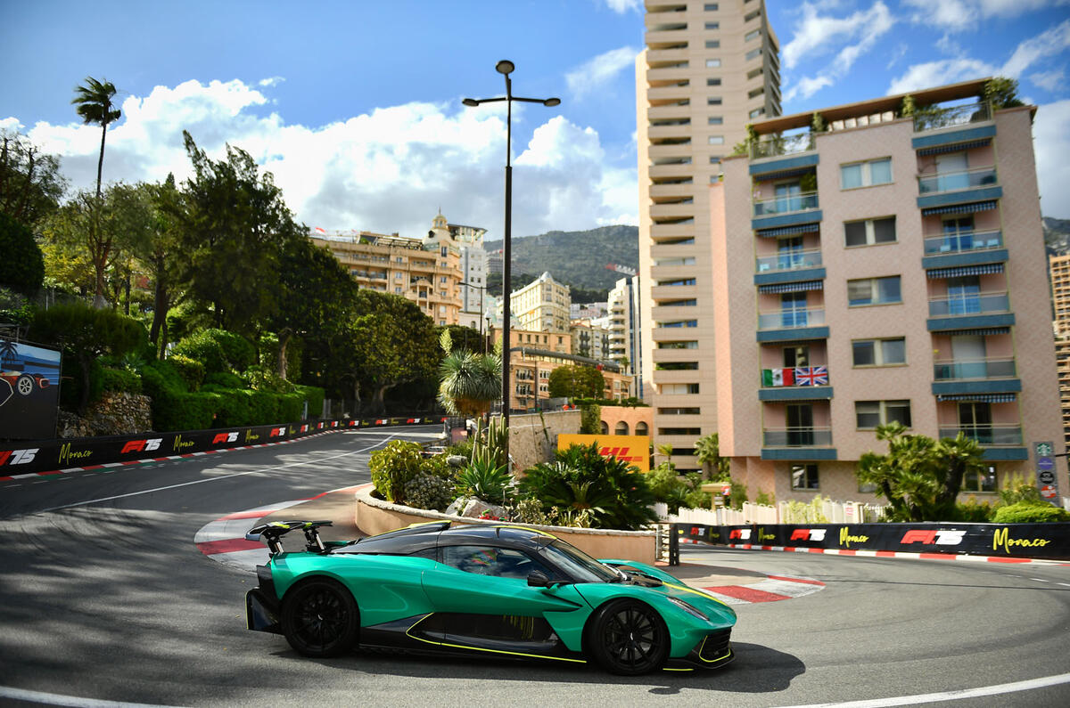 Aston Martin Valhalla Monaco hairpin side Aston Martin Valhalla Monaco hairpin side