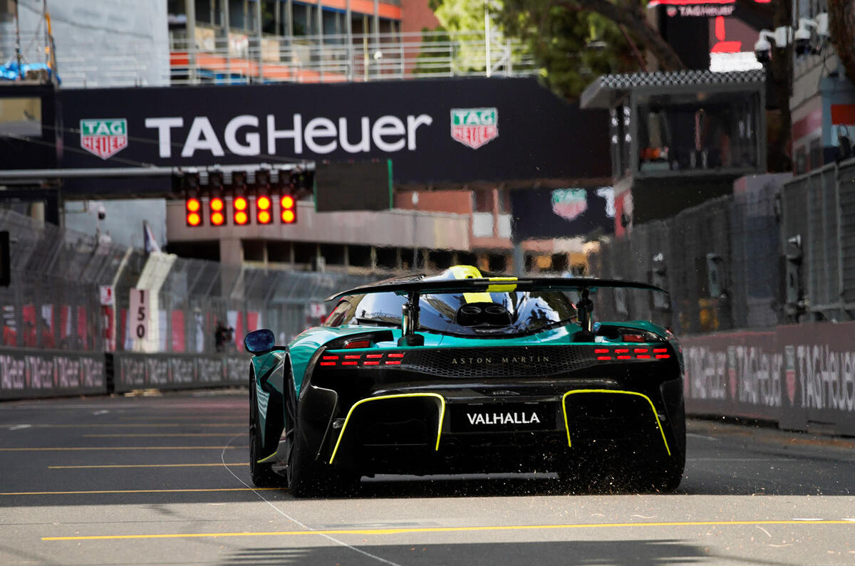 Aston Martin Valhalla Monaco pit straight rear tracking Aston Martin Valhalla Monaco pit straight rear tracking