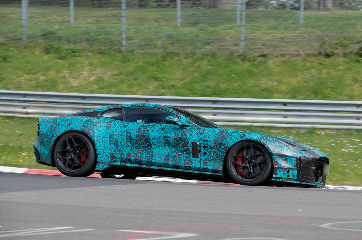 Aston Martin Vanquish prototype at the Nurburgring side