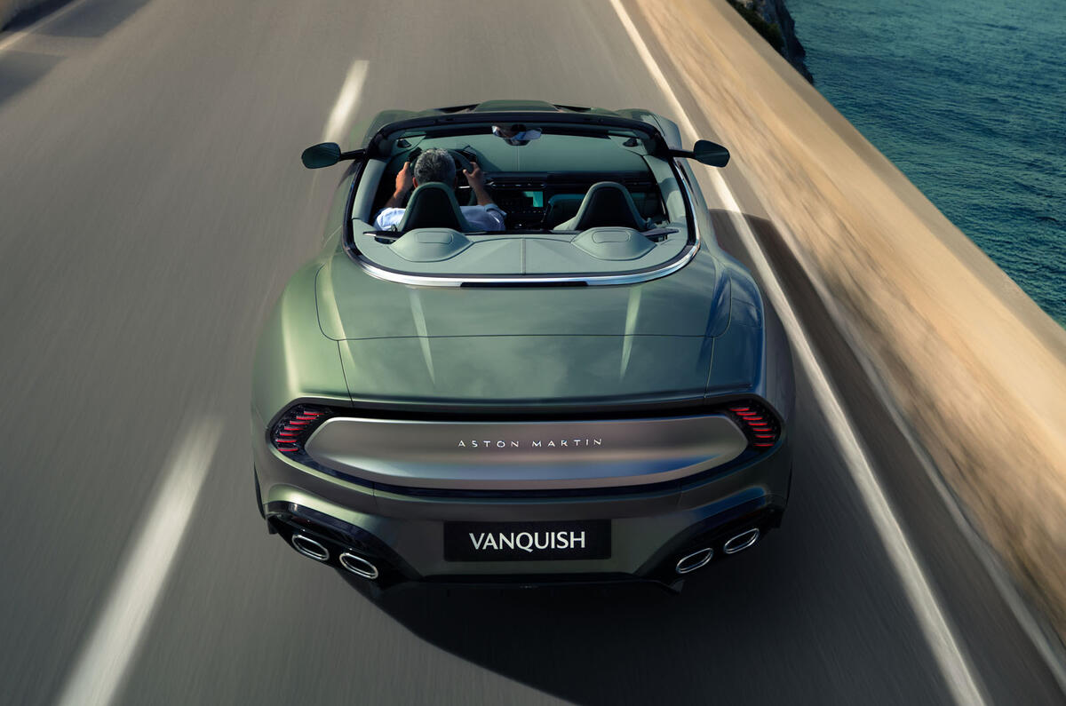 Aston Martin Vanquish Volante rear tracking