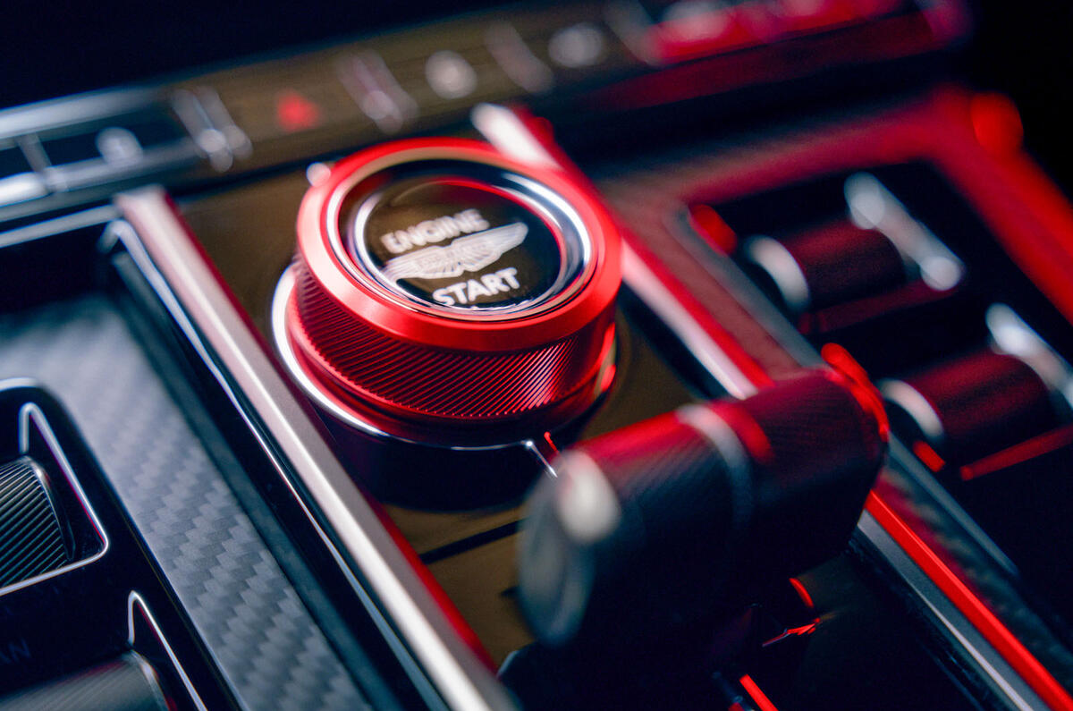 Aston Martin Vantage S engine starter detail Aston Martin Vantage S engine starter detail