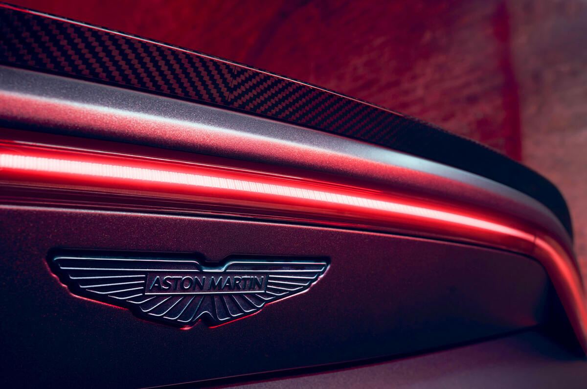 Aston Martin Vantage S rear lip spoiler detail Aston Martin Vantage S rear lip spoiler detail