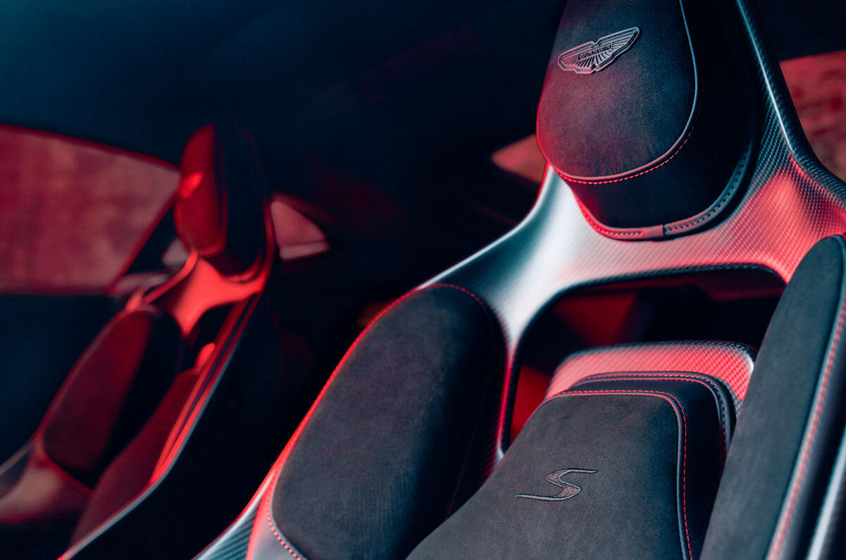Aston Martin Vantage S seat detail Aston Martin Vantage S seat detail