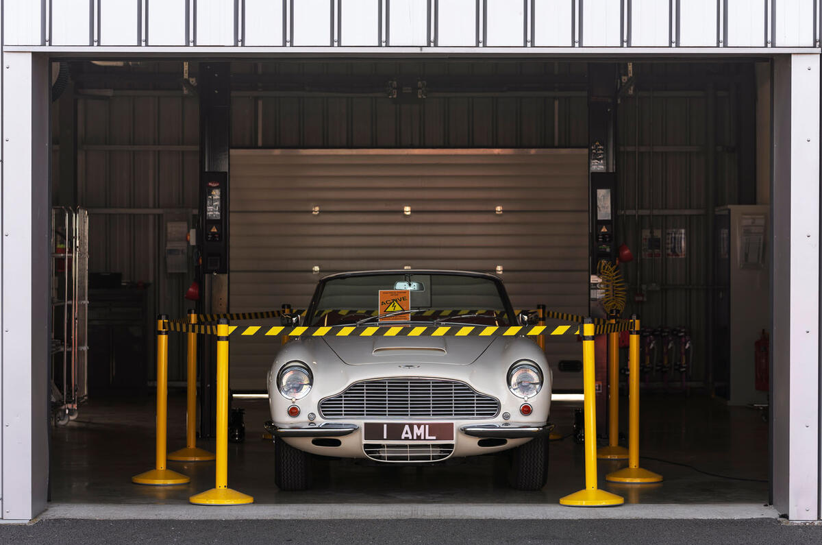 Aston Martin Works electric DB6 Volante - parked