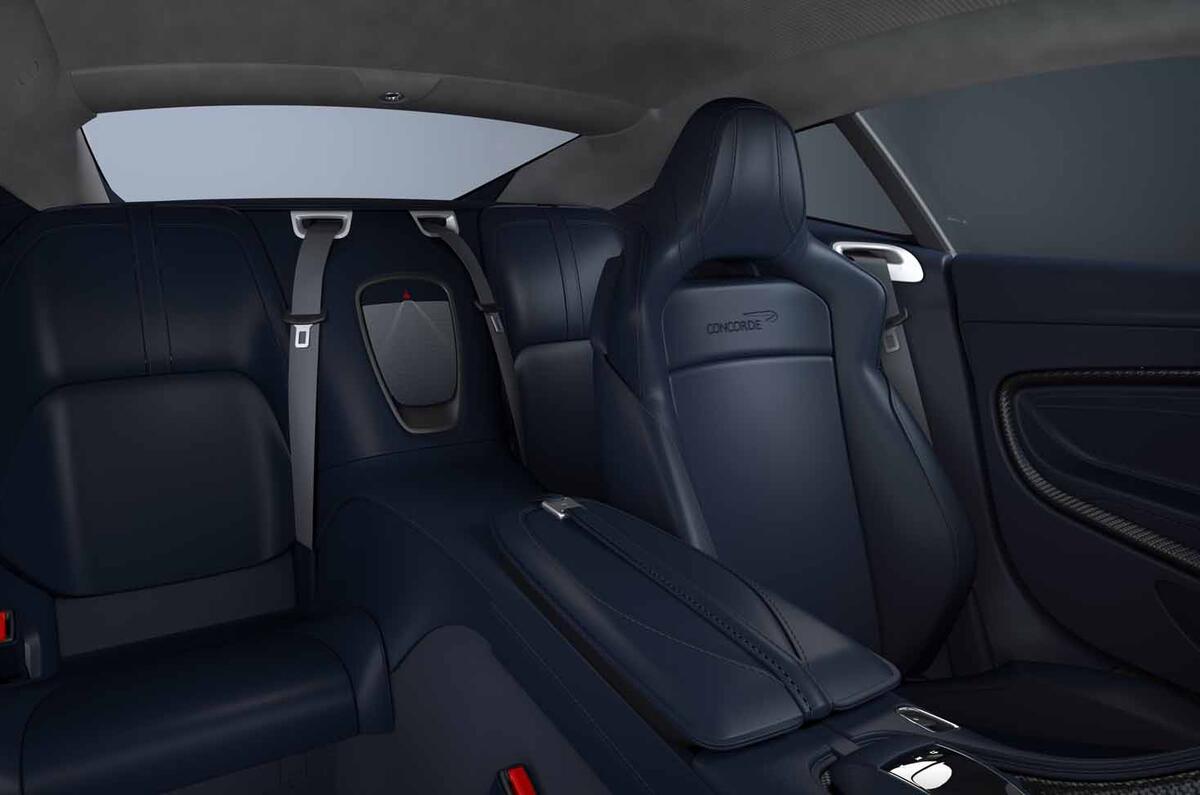Aston Martin DBS Superleggera Concorde Edition seats rear