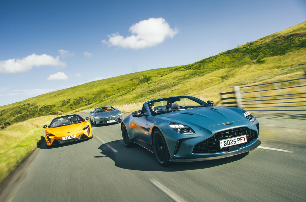Aston Martin, McLaren and Ferrari