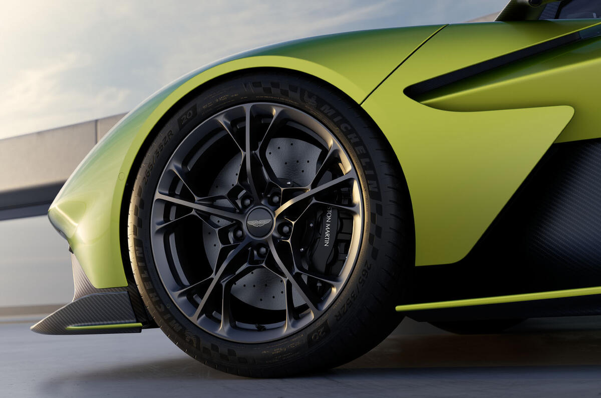 Aston Martin Valhalla   front wheel detail Aston Martin Valhalla   front wheel detail