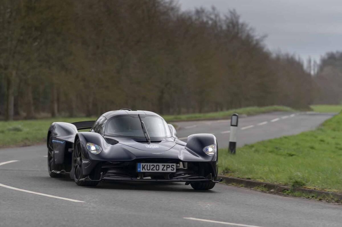 Aston Martin Valkyrie road testing front corner Aston Martin Valkyrie road testing front corner