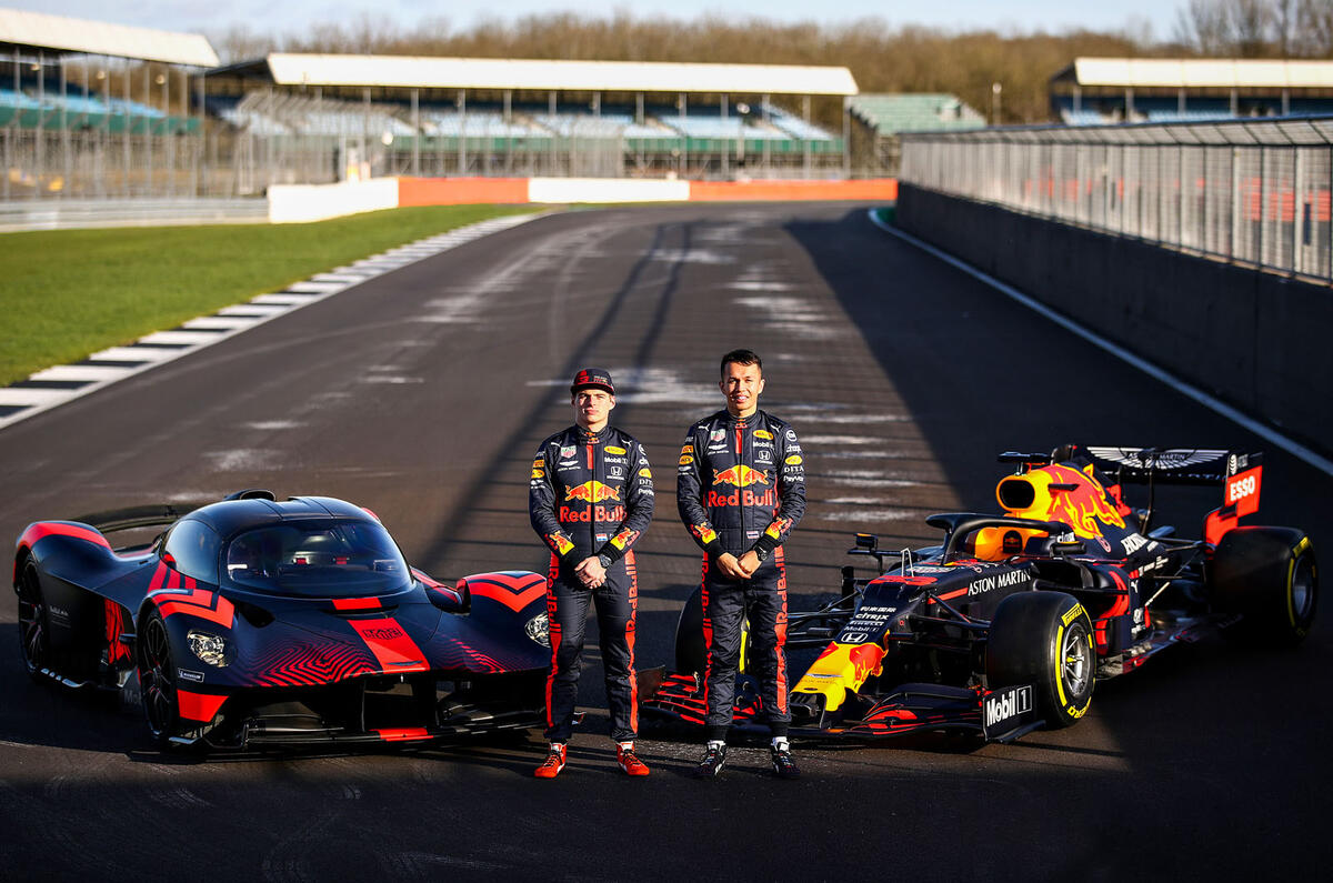 Aston Martin Valkyrie driven by Red Bull F1 drivers - static Aston Martin Valkyrie driven by Red Bull F1 drivers - static