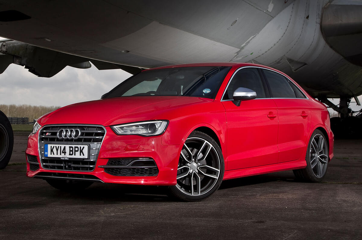 Audi A3 saloon front three quarter static Audi A3 saloon front three quarter static