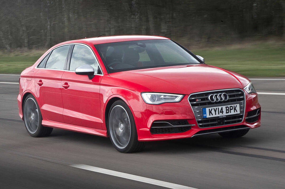 Audi A3 saloon front three quarter tracking Audi A3 saloon front three quarter tracking