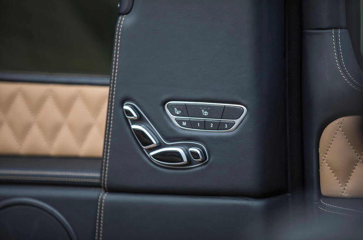 Mercedes-Maybach G650 Landaulet seat adjustment buttons