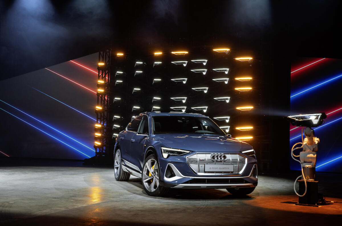 In 2019, the all-electric Audi e-tron marked the introduction of Digital Matrix LED headlight technology In 2019, the all-electric Audi e-tron marked the introduction of Digital Matrix LED headlight technology