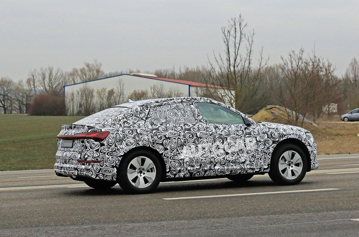 Audi E-tron Sportback 2020 spies - driving side
