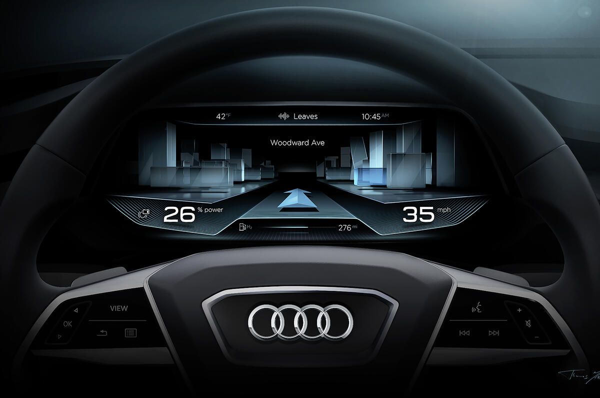 Audi h-tron concept interior Detroit