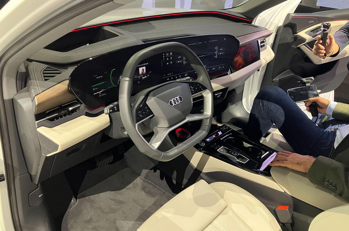 Audi Q6 e tron interior on display in munich 2 Audi Q6 e tron interior on display in munich 2