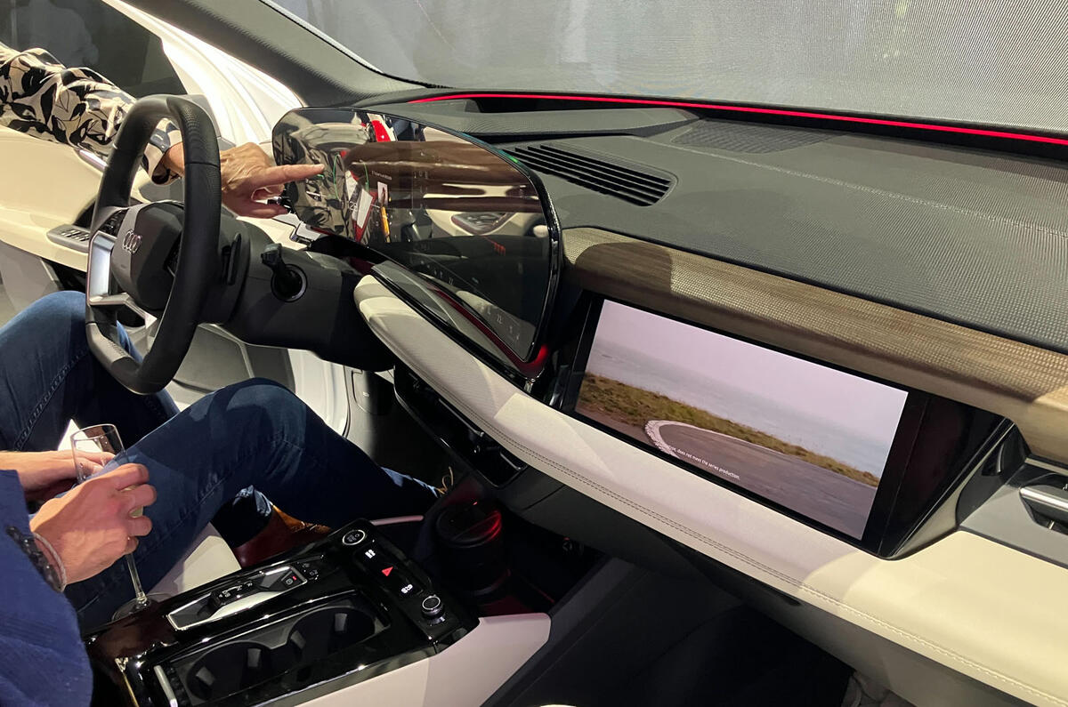 Audi Q6 e tron interior on display in munich Audi Q6 e tron interior on display in munich