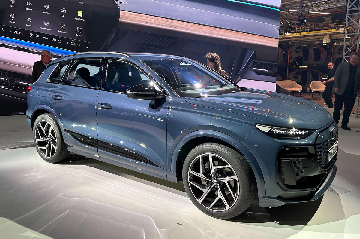 Audi Q6 e tron reveal event front three quarters 2