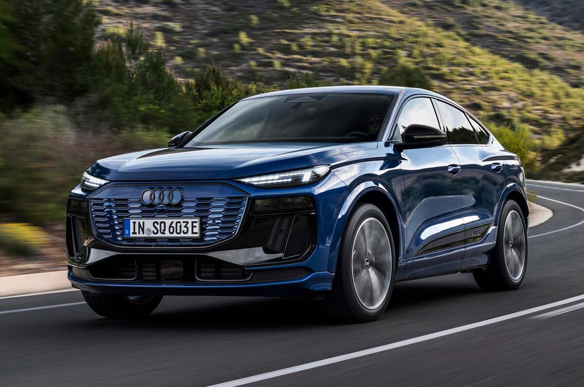 Audi q6 etron sportback front cornering Audi q6 etron sportback front cornering
