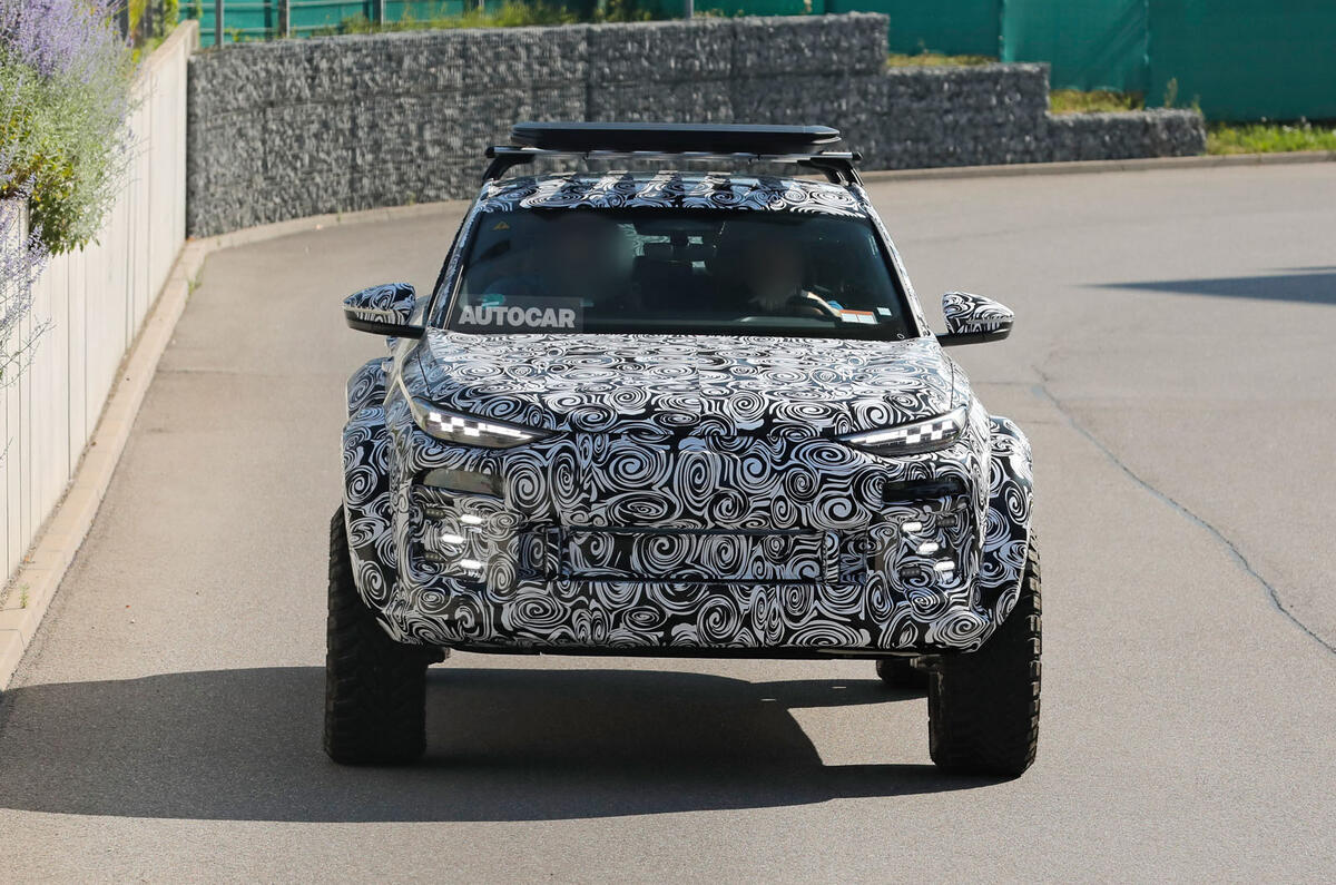 Audi Q6 mule front Audi Q6 mule front