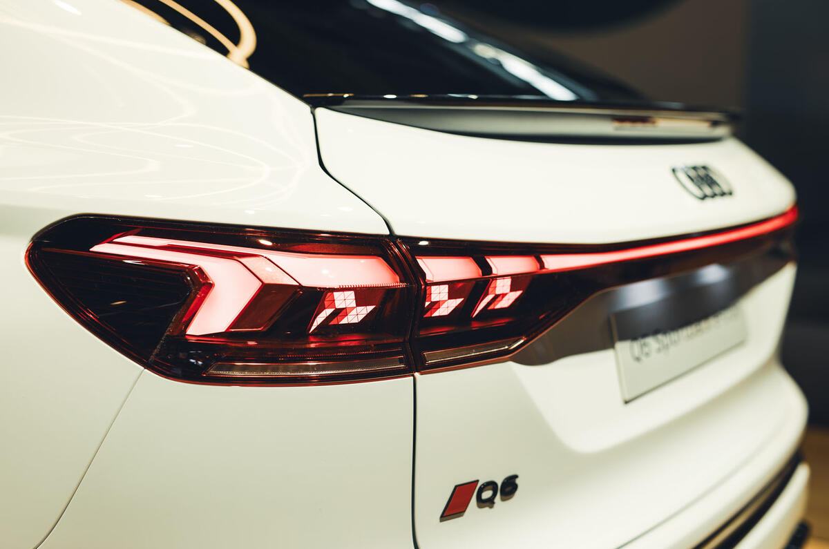 audi q6 sportback e tron paris 2024 rear detail audi q6 sportback e tron paris 2024 rear detail