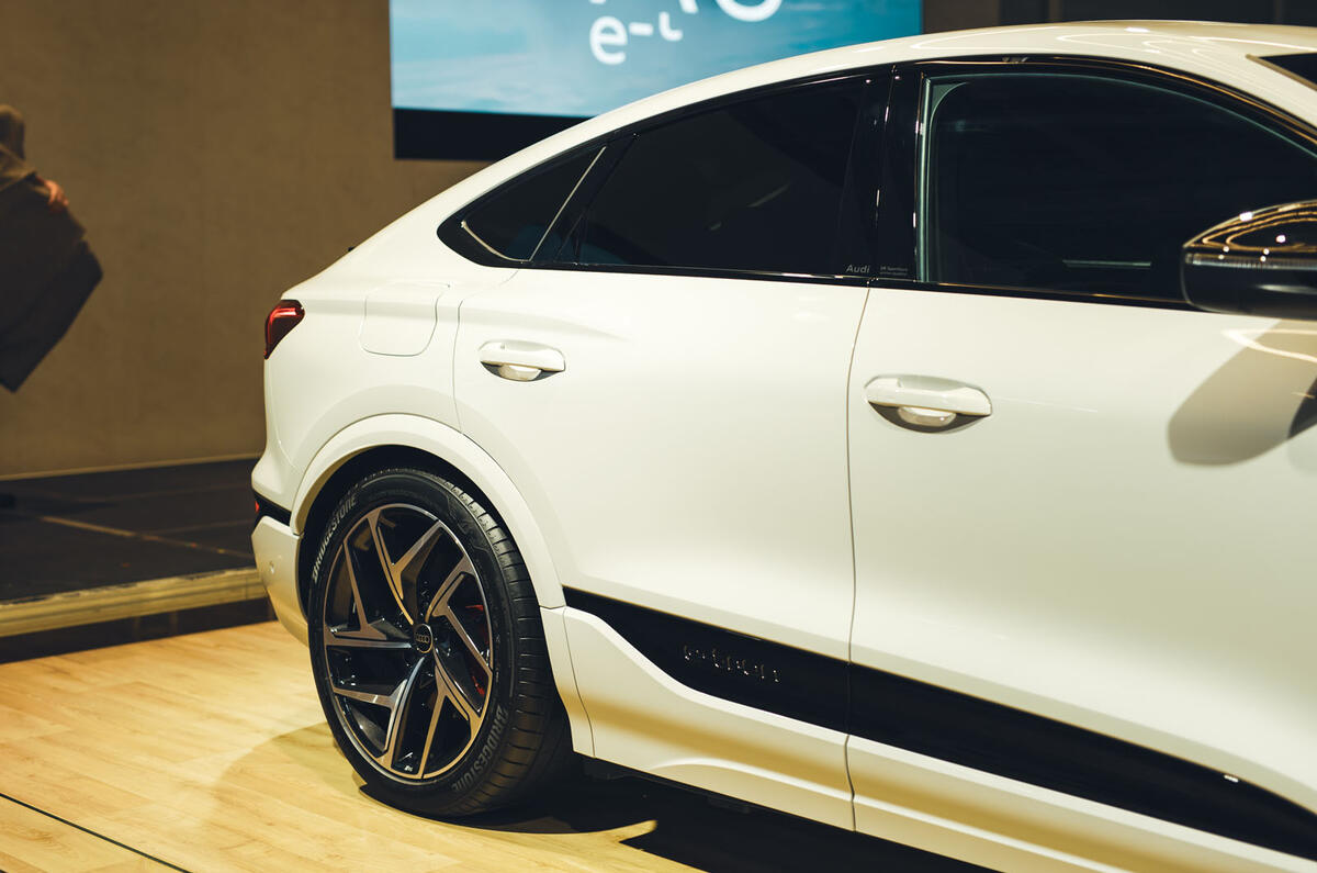 audi q6 sportback e tron paris 2024 rear quarter audi q6 sportback e tron paris 2024 rear quarter
