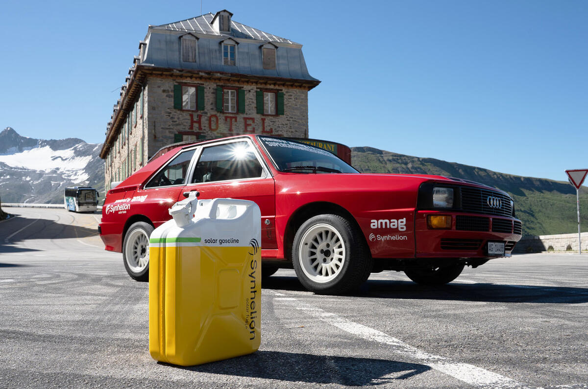 Audi Quattro SWB with Synhelion petrol Audi Quattro SWB with Synhelion petrol